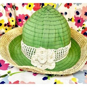 The Scala Collection Straw Sun Hat with Floral Band Scala Collection Womens Natural Fiber Ribbon Band Wide Brim  main image 4